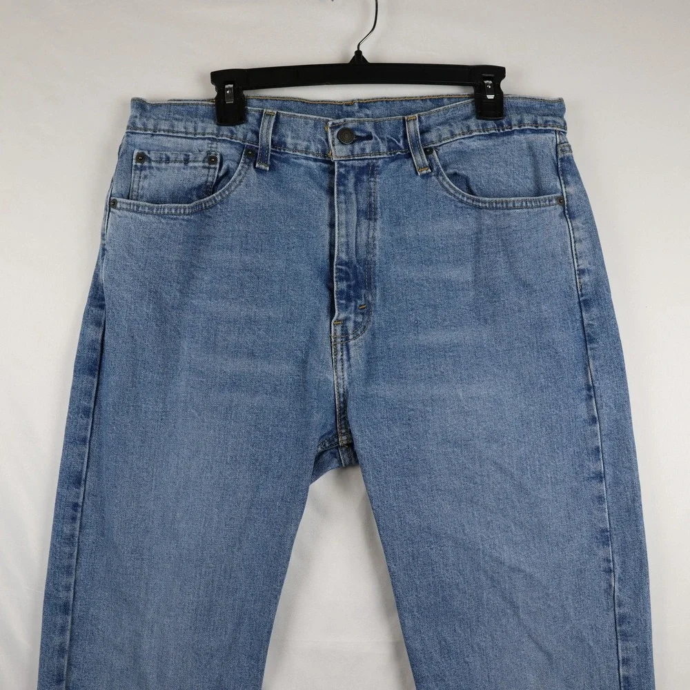Levis 505 Jeans Mens 36x32 Blue Denim Baggy‎ Fit Straight Leg Medium Wash Pants